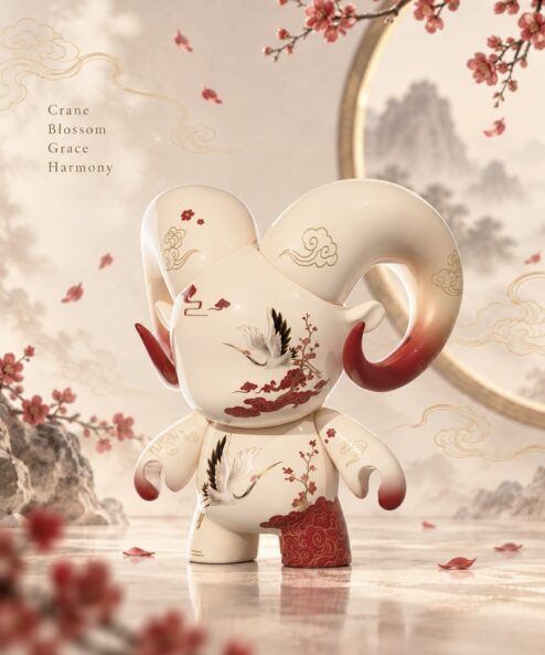 鶴映丹霞 01/14